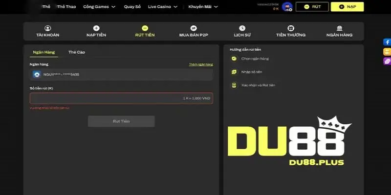 rút tiền du88